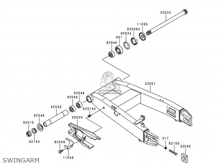 SWINGARM - ZX600G1 NINJA ZX6R 1998 USA CALIFORNIA CANADA