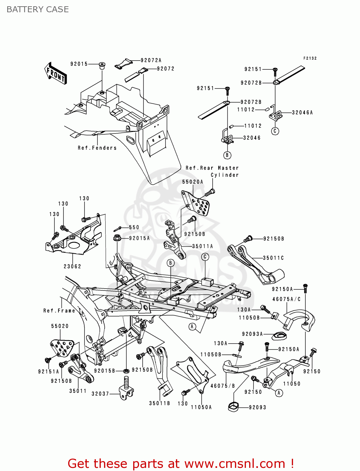 BATTERY CASE ZX600G2 NINJA ZX6R 1999 EUROPE UK FR NL AR FG GR IT NR SD SP