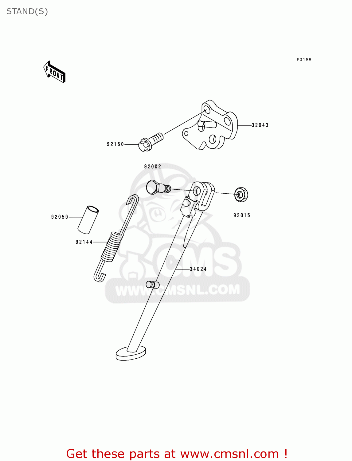 STAND(S) ZX600G2 NINJA ZX6R 1999 EUROPE UK FR NL AR FG GR IT NR SD SP
