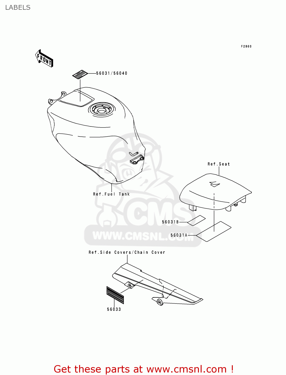 LABELS ZX600G2 NINJA ZX6R 1999 EUROPE UK FR NL AR FG GR IT NR SD SP
