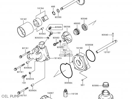 OIL PUMP - ZX600G2 NINJA ZX6R 1999 EUROPE UK FR NL AR FG GR IT NR SD SP