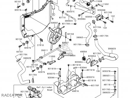RADIATOR - ZX600G2 NINJA ZX6R 1999 EUROPE UK FR NL AR FG GR IT NR SD SP