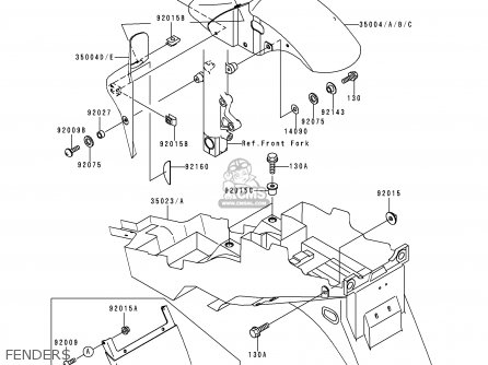 FENDERS - ZX600G2 NINJA ZX6R 1999 EUROPE UK FR NL AR FG GR IT NR SD SP