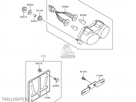 TAILLIGHT(S) - ZX600G2 NINJA ZX6R 1999 EUROPE UK FR NL AR FG GR IT NR SD SP