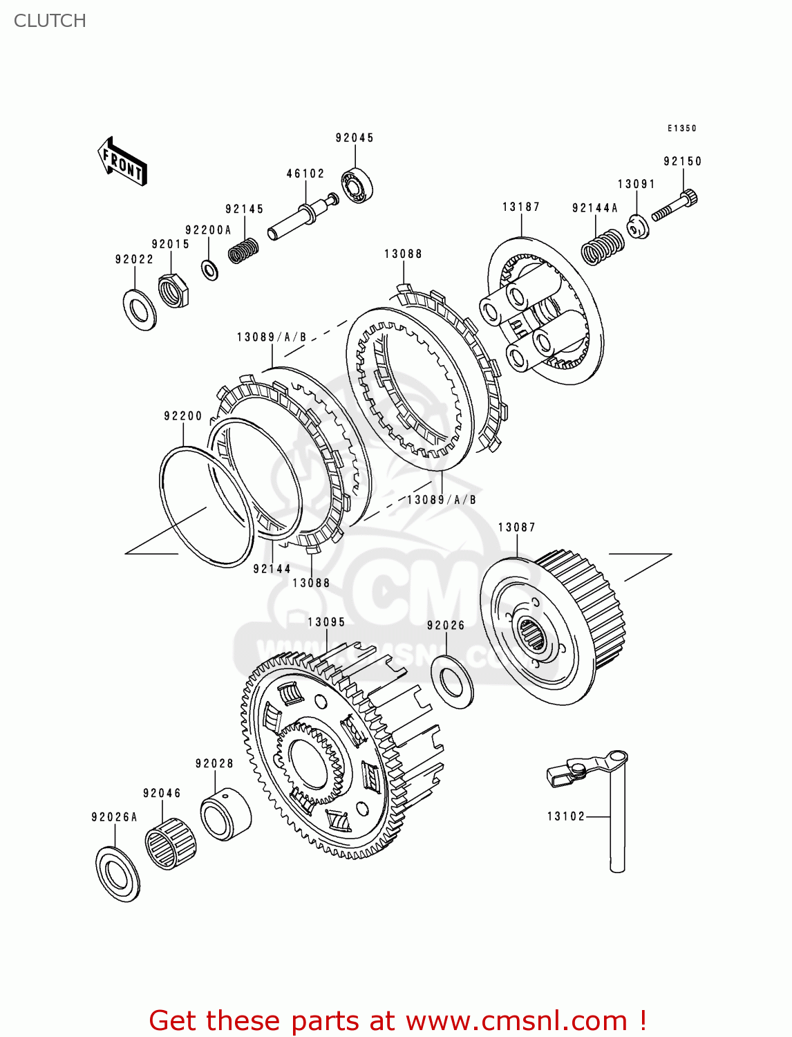 CLUTCH ZX600G2 NINJA ZX6R 1999 USA CALIFORNIA CANADA