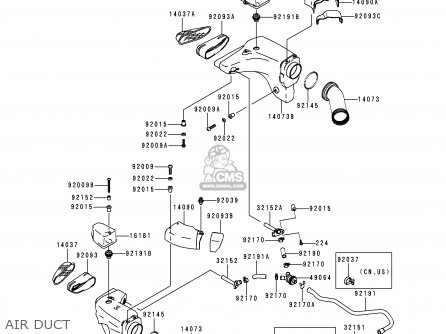 AIR DUCT - ZX600G2 NINJA ZX6R 1999 USA CALIFORNIA CANADA