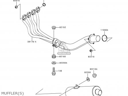 MUFFLER(S) - ZX600G2 NINJA ZX6R 1999 USA CALIFORNIA CANADA