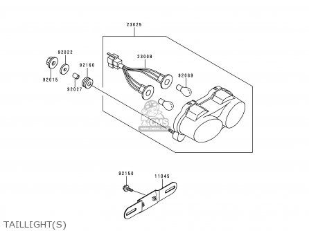 TAILLIGHT(S) - ZX600G2 NINJA ZX6R 1999 USA CALIFORNIA CANADA