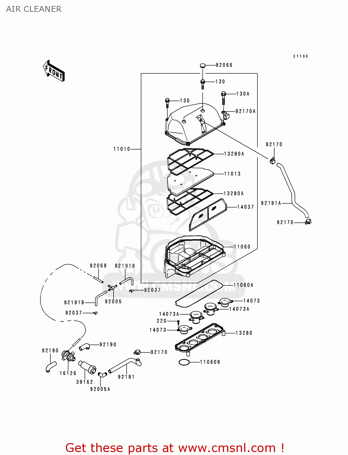 AIR CLEANER ZX600H1 NINJA ZX6R 1998 FG ST