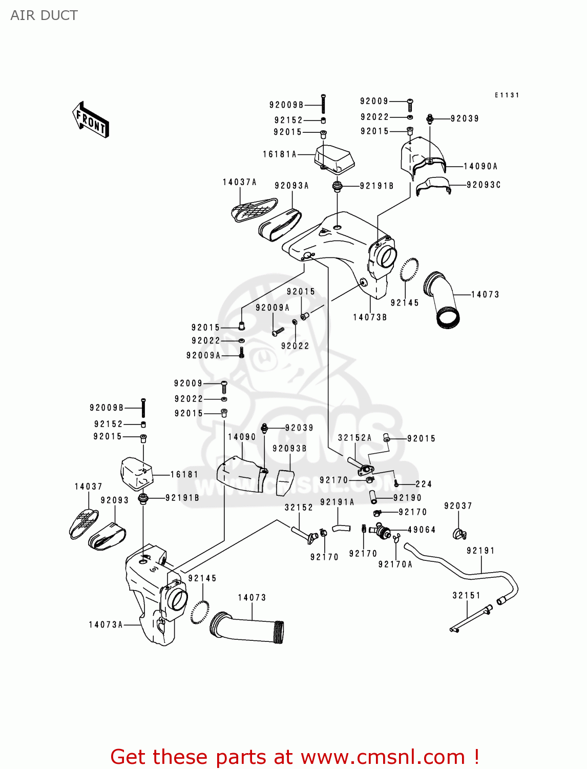 AIR DUCT ZX600H1 NINJA ZX6R 1998 FG ST