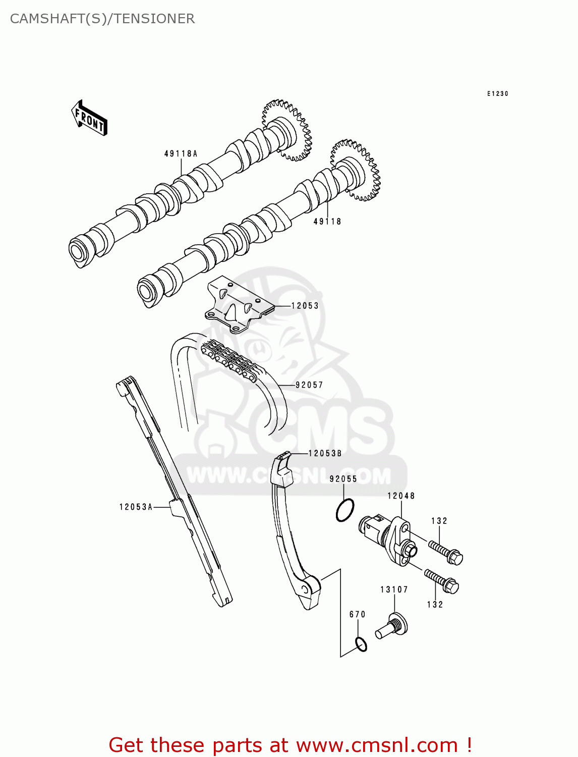 CAMSHAFT(S)/TENSIONER ZX600H1 NINJA ZX6R 1998 FG ST
