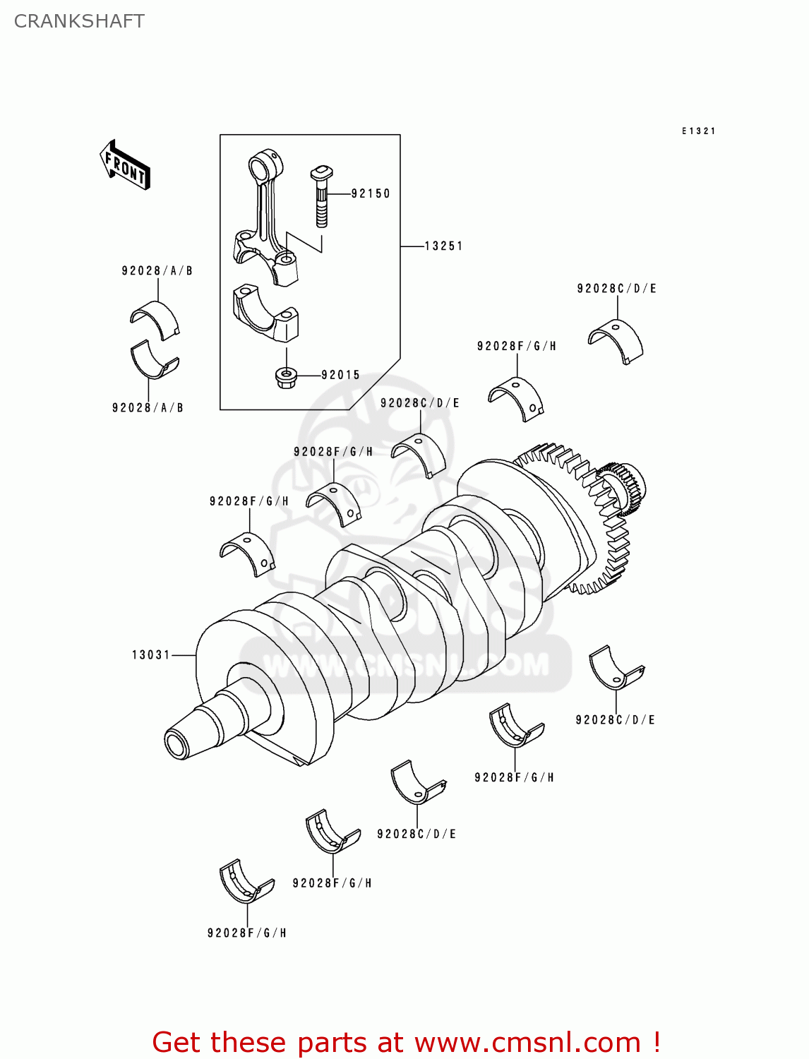 CRANKSHAFT ZX600H1 NINJA ZX6R 1998 FG ST