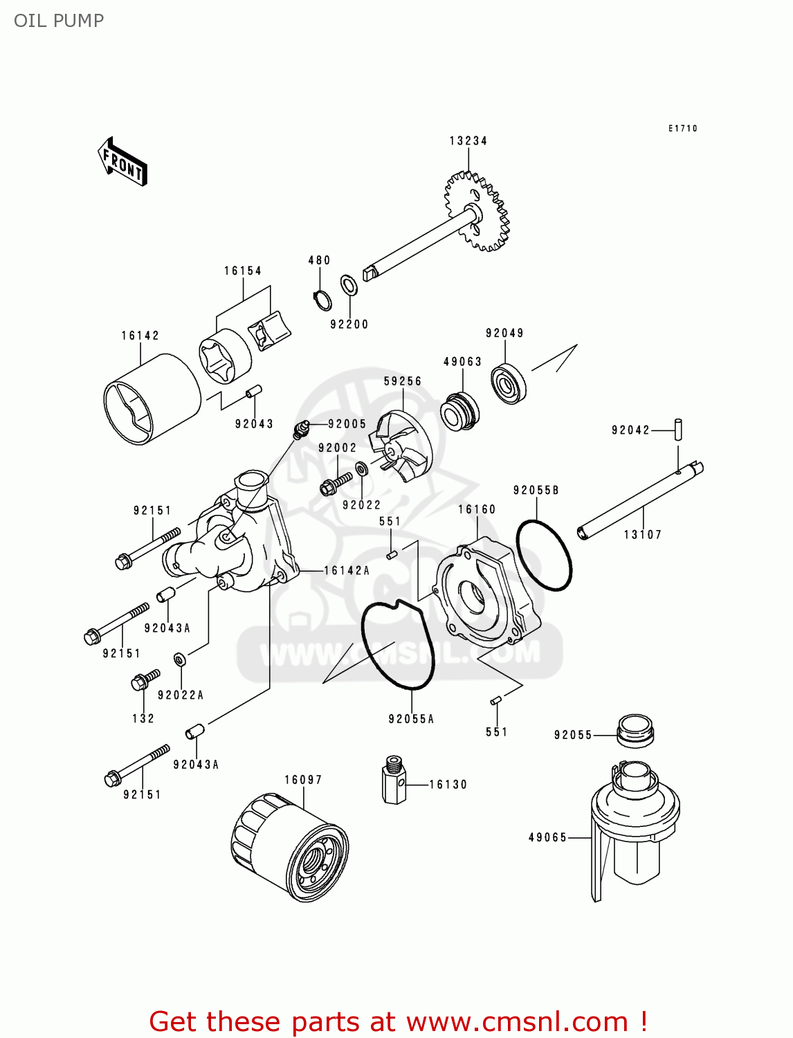 OIL PUMP ZX600H1 NINJA ZX6R 1998 FG ST
