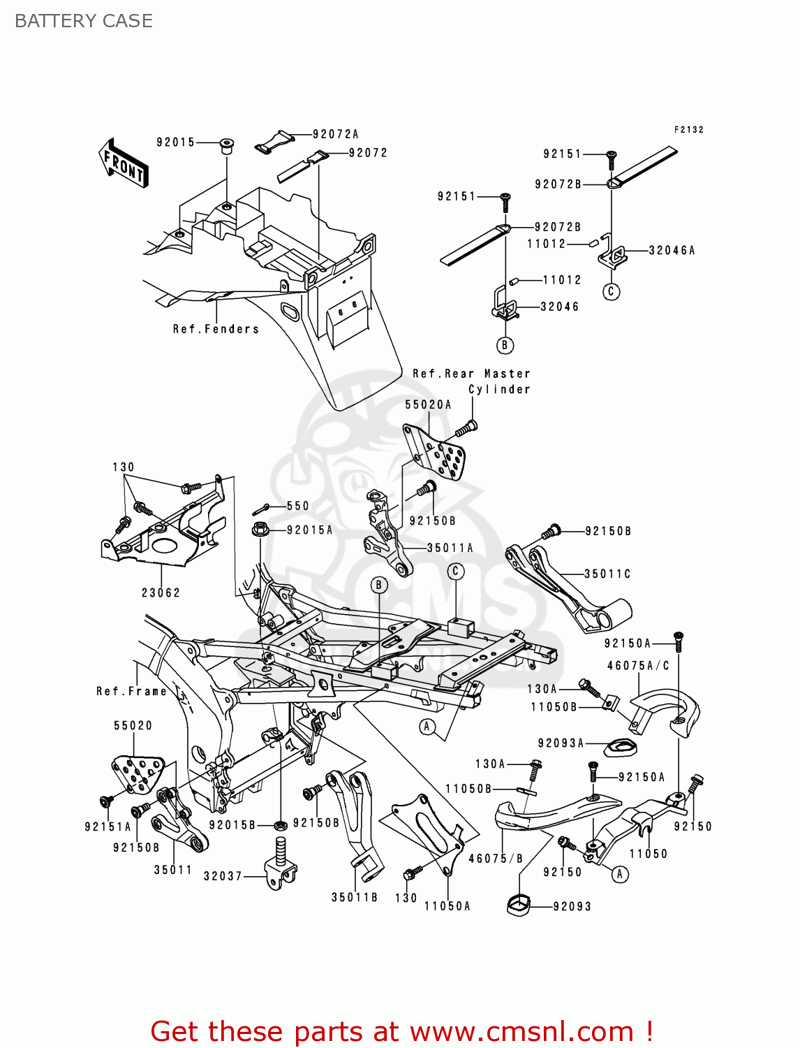 BATTERY CASE ZX600H1 NINJA ZX6R 1998 FG ST