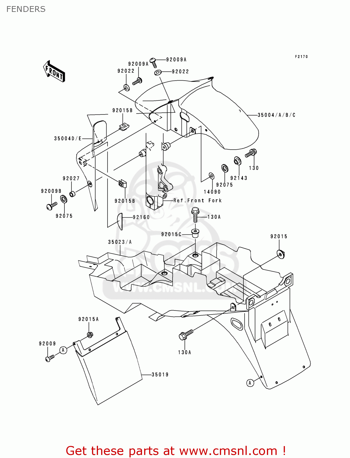 FENDERS ZX600H1 NINJA ZX6R 1998 FG ST