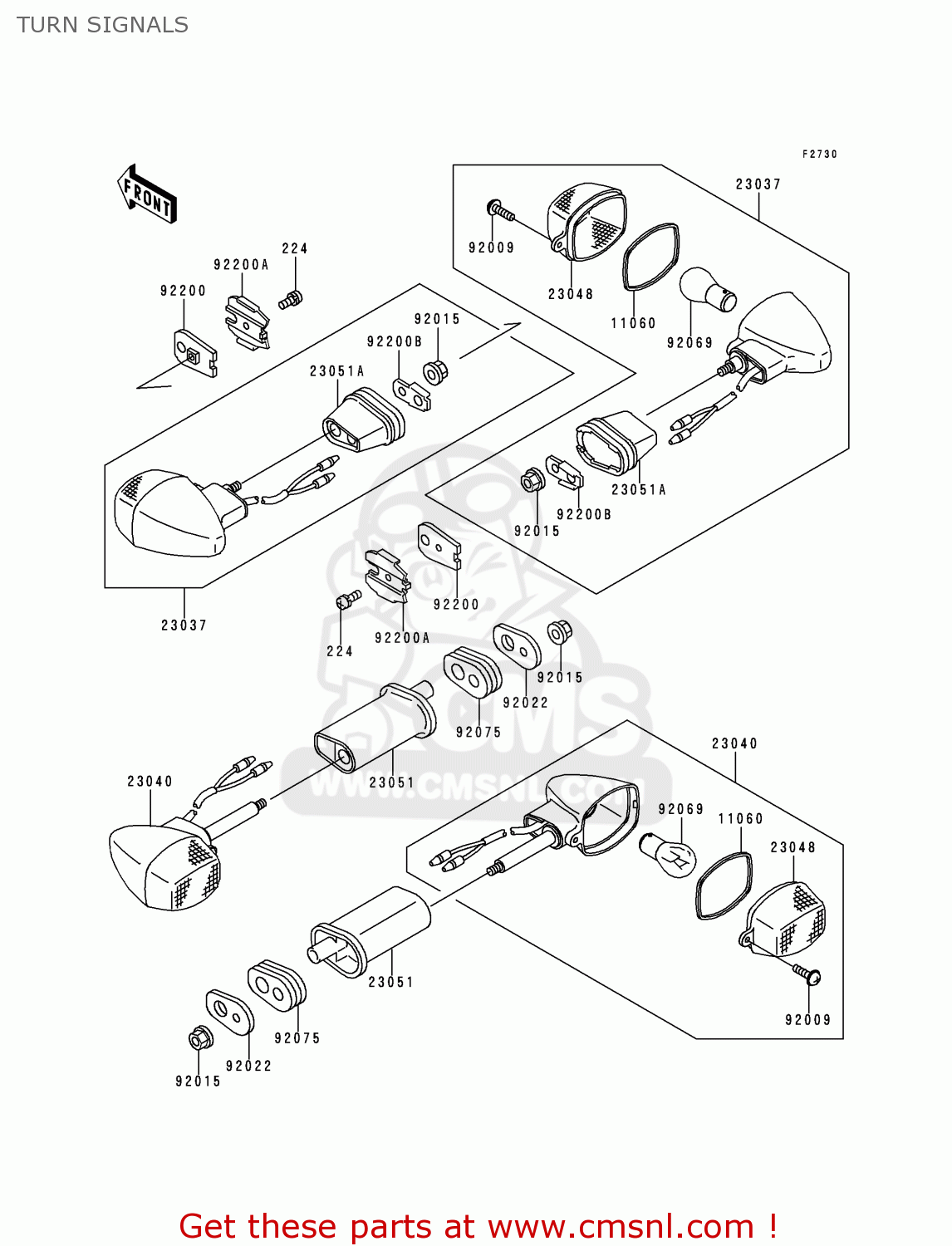 TURN SIGNALS ZX600H1 NINJA ZX6R 1998 FG ST