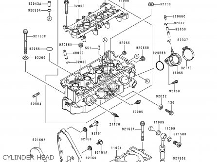 CYLINDER HEAD - ZX600H1 NINJA ZX6R 1998 FG ST