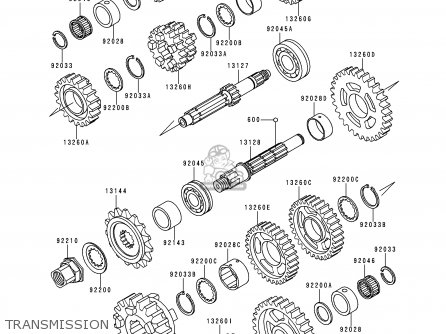 TRANSMISSION - ZX600H1 NINJA ZX6R 1998 FG ST