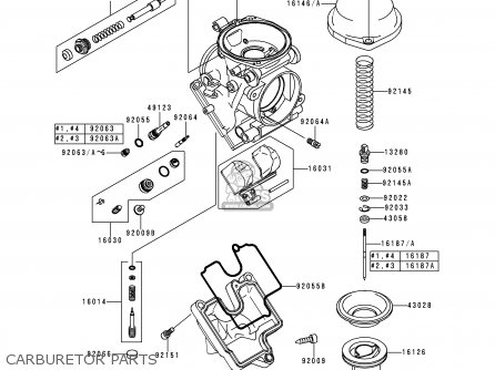CARBURETOR PARTS - ZX600H1 NINJA ZX6R 1998 FG ST