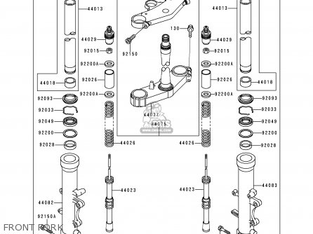 FRONT FORK - ZX600H1 NINJA ZX6R 1998 FG ST