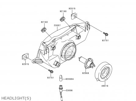 HEADLIGHT(S) - ZX600H1 NINJA ZX6R 1998 FG ST