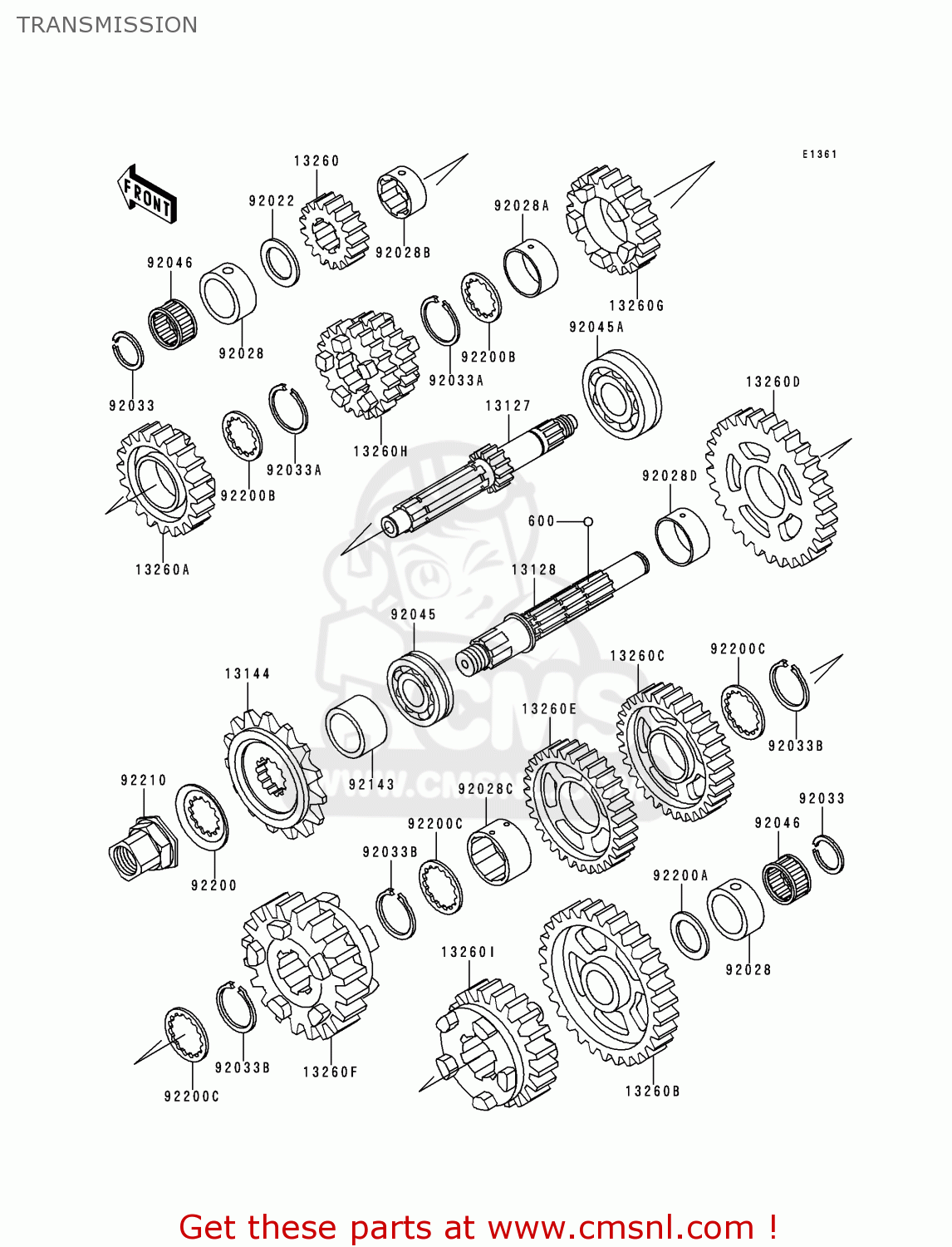 TRANSMISSION ZX600H2 NINJA ZX6R 1999 FG ST