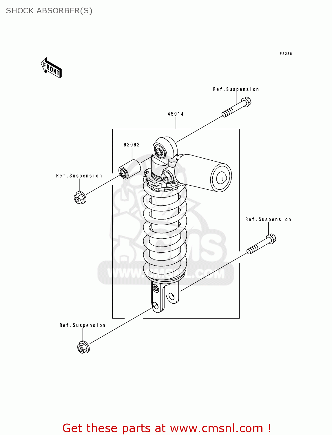 SHOCK ABSORBER(S) ZX600H2 NINJA ZX6R 1999 FG ST