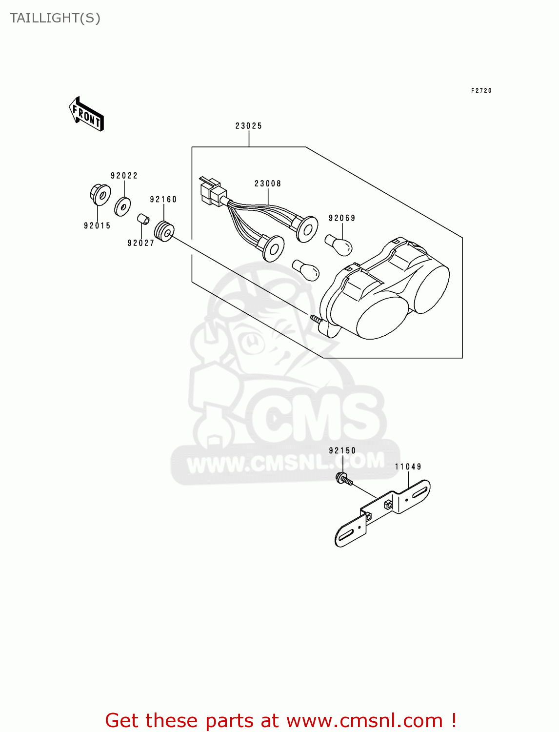 TAILLIGHT(S) ZX600H2 NINJA ZX6R 1999 FG ST