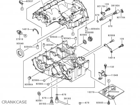 CRANKCASE - ZX600H2 NINJA ZX6R 1999 FG ST
