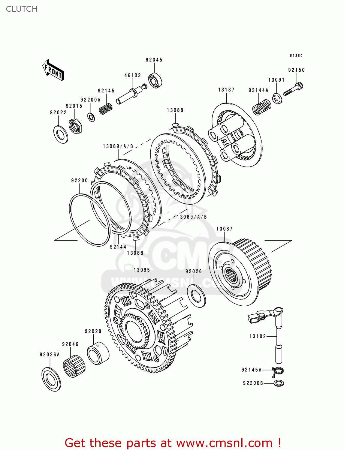 Kawasaki ZX600J1 NINJA ZX6R 2000 USA CALIFORNIA CANADA CLUTCH - buy ...