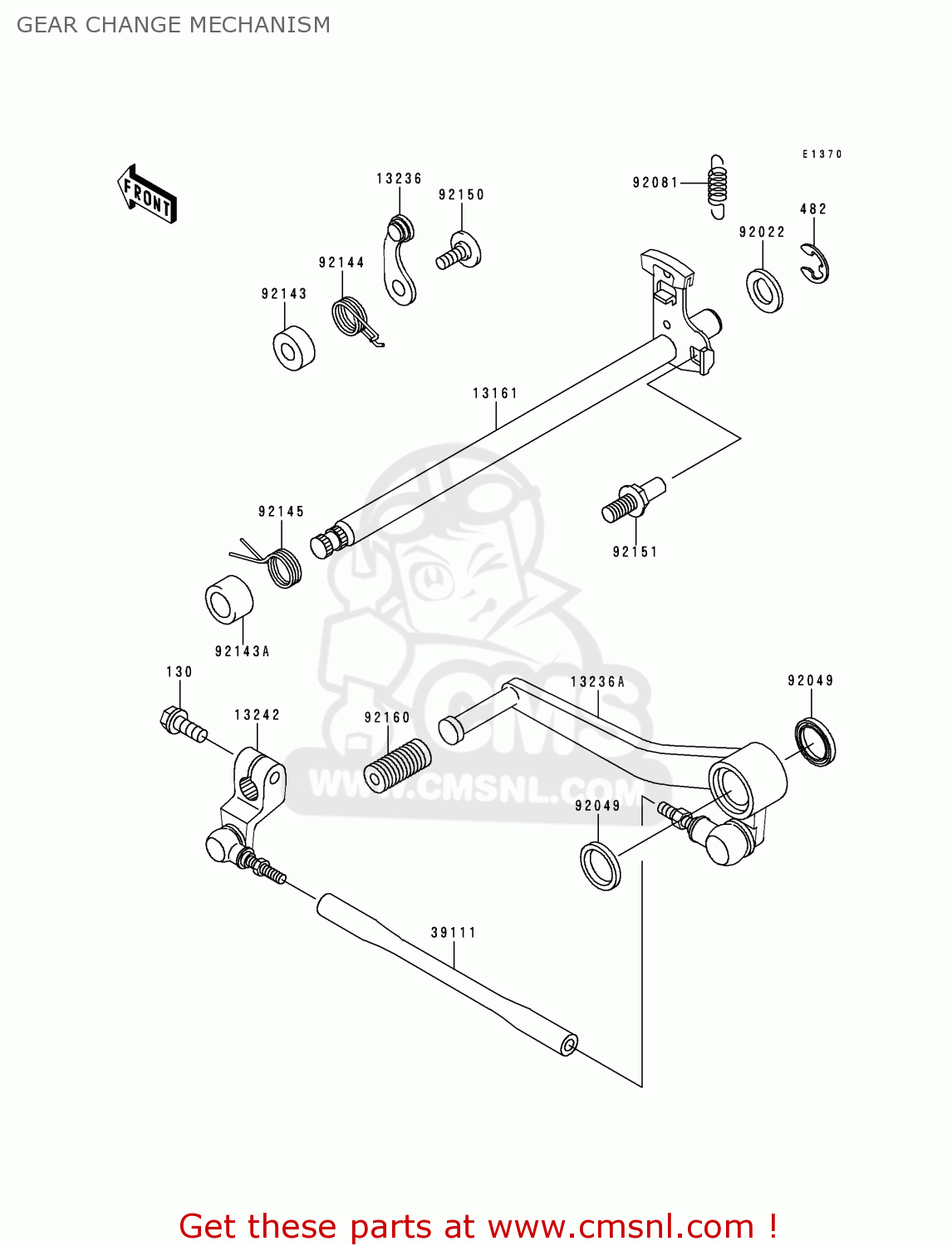 GEAR CHANGE MECHANISM ZX600J1 NINJA ZX6R 2000 USA CALIFORNIA CANADA