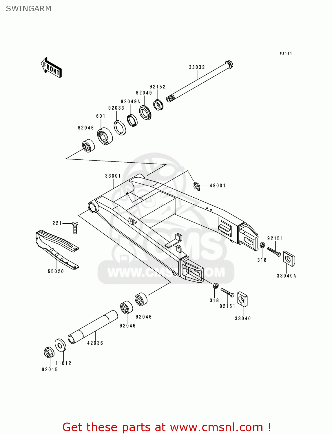SWINGARM ZX600J1 NINJA ZX6R 2000 USA CALIFORNIA CANADA