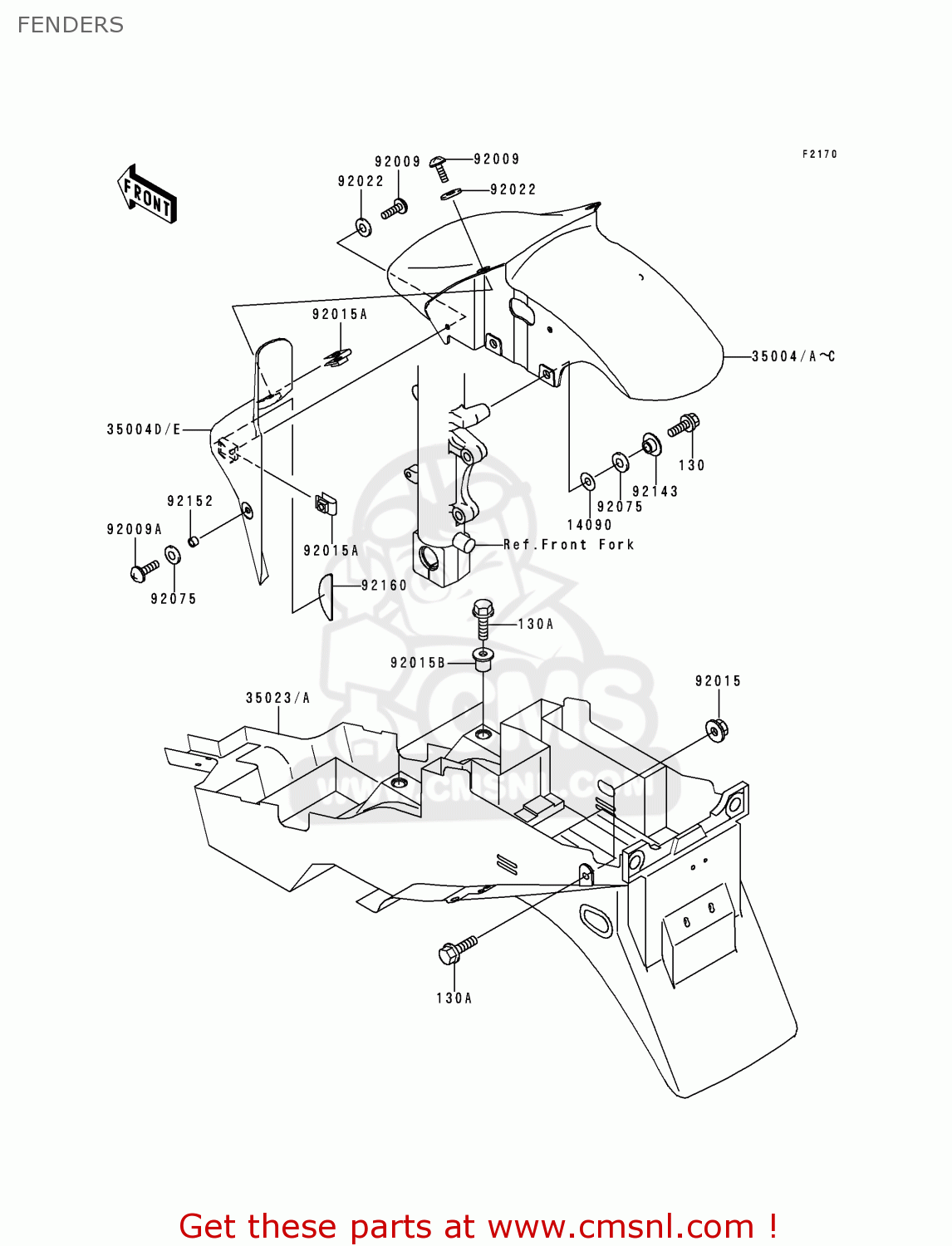 FENDERS ZX600J1 NINJA ZX6R 2000 USA CALIFORNIA CANADA