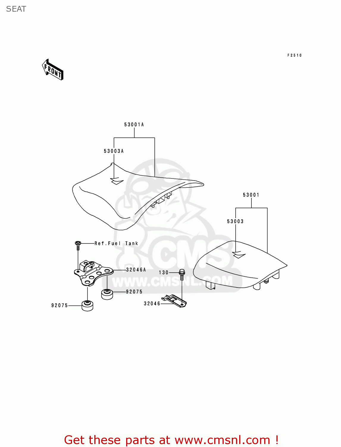 SEAT ZX600J1 NINJA ZX6R 2000 USA CALIFORNIA CANADA
