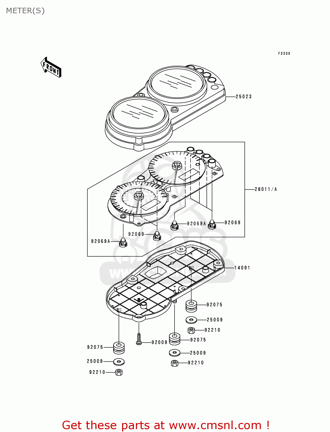METER(S) ZX600J1 NINJA ZX6R 2000 USA CALIFORNIA CANADA
