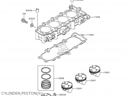 CYLINDER/PISTON(S) - ZX600J1 NINJA ZX6R 2000 USA CALIFORNIA CANADA