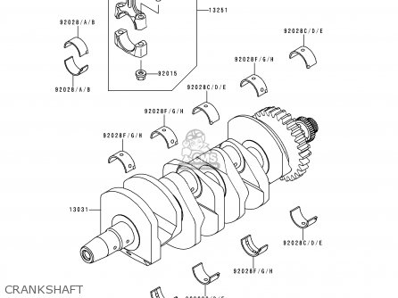 CRANKSHAFT - ZX600J1 NINJA ZX6R 2000 USA CALIFORNIA CANADA