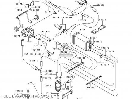 FUEL EVAPORATIVE SYSTEM - ZX600J1 NINJA ZX6R 2000 USA CALIFORNIA CANADA