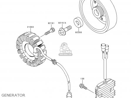 GENERATOR - ZX600J1 NINJA ZX6R 2000 USA CALIFORNIA CANADA