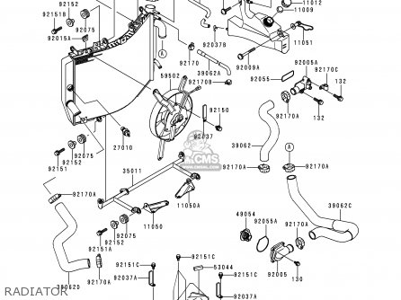 RADIATOR - ZX600J1 NINJA ZX6R 2000 USA CALIFORNIA CANADA