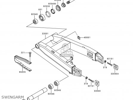 SWINGARM - ZX600J1 NINJA ZX6R 2000 USA CALIFORNIA CANADA