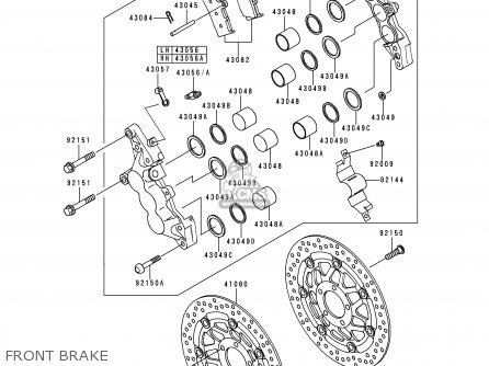 FRONT BRAKE - ZX600J1 NINJA ZX6R 2000 USA CALIFORNIA CANADA