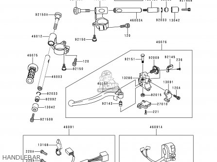 HANDLEBAR - ZX600J1 NINJA ZX6R 2000 USA CALIFORNIA CANADA