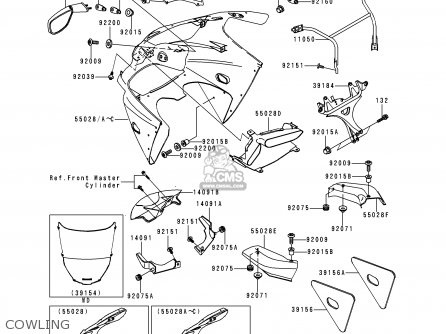 COWLING - ZX600J1 NINJA ZX6R 2000 USA CALIFORNIA CANADA
