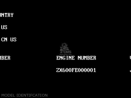 MODEL IDENTIFCATION - ZX600J1 NINJA ZX6R 2000 USA CALIFORNIA CANADA