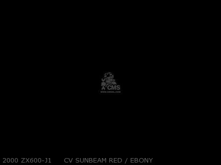 2000 ZX600-J1     CV SUNBEAM RED / EBONY - ZX600J1 NINJA ZX6R 2000 USA CALIFORNIA CANADA