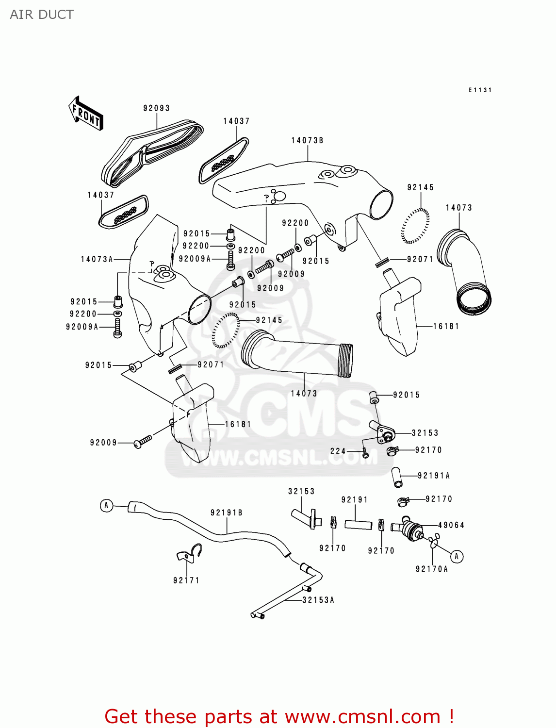 AIR DUCT ZX600J1H NINJA ZX6R 2000 EUROPE UK FR IS NR