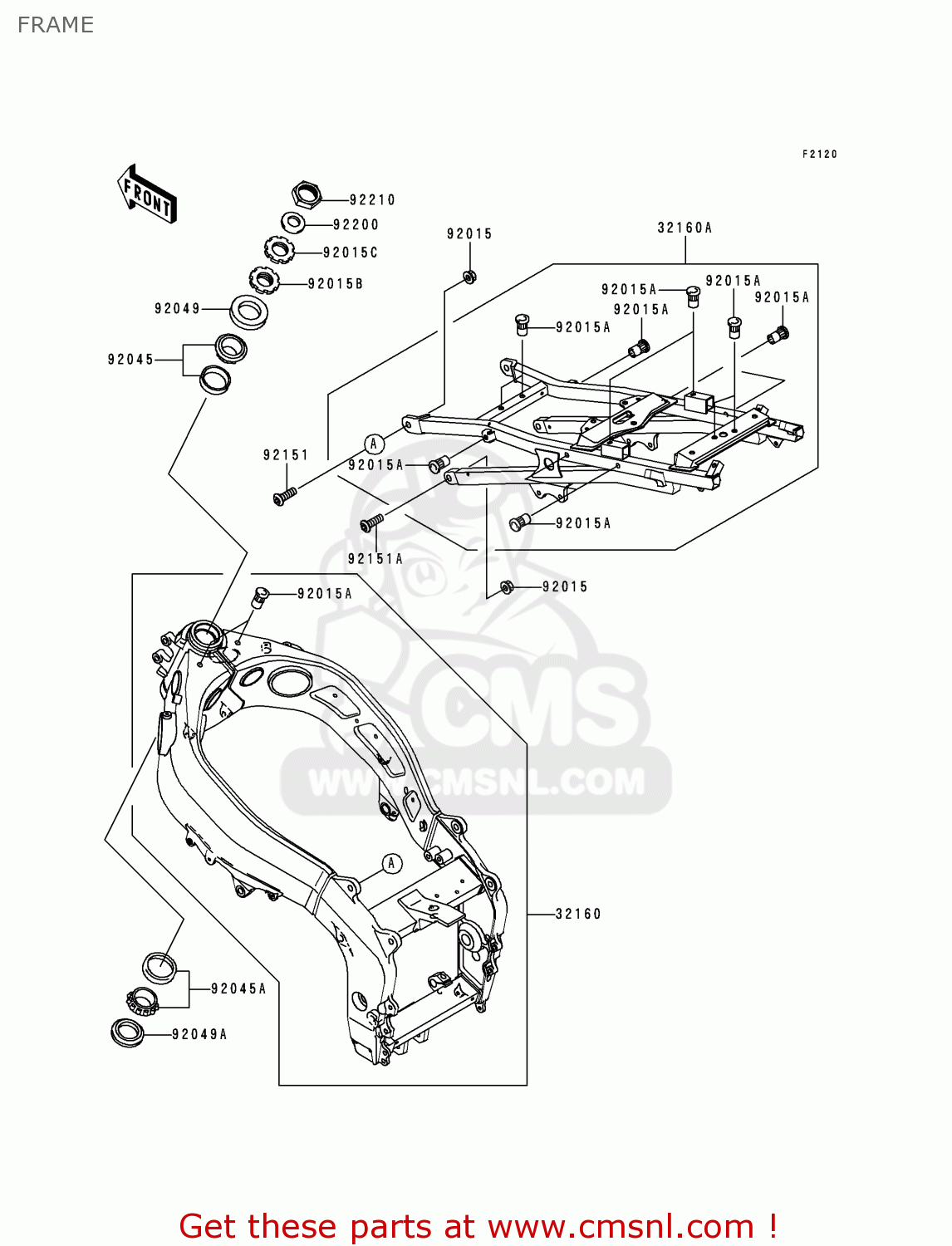 FRAME ZX600J1H NINJA ZX6R 2000 EUROPE UK FR IS NR