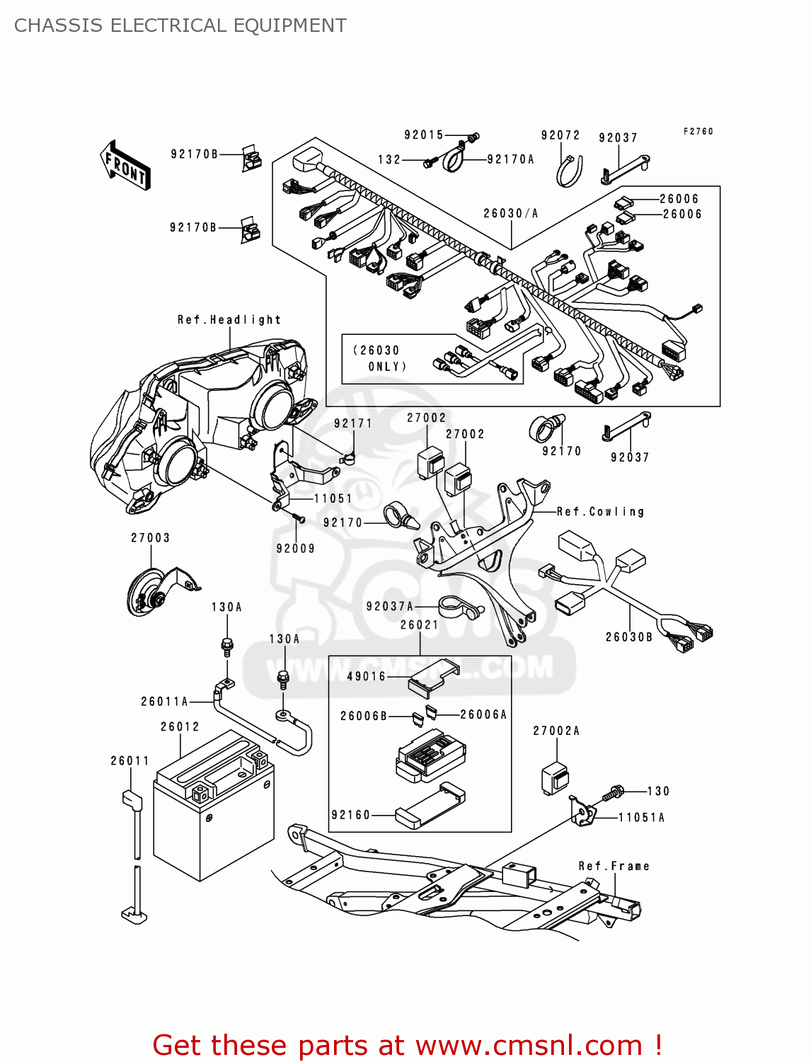 CHASSIS ELECTRICAL EQUIPMENT ZX600J1H NINJA ZX6R 2000 EUROPE UK FR IS NR