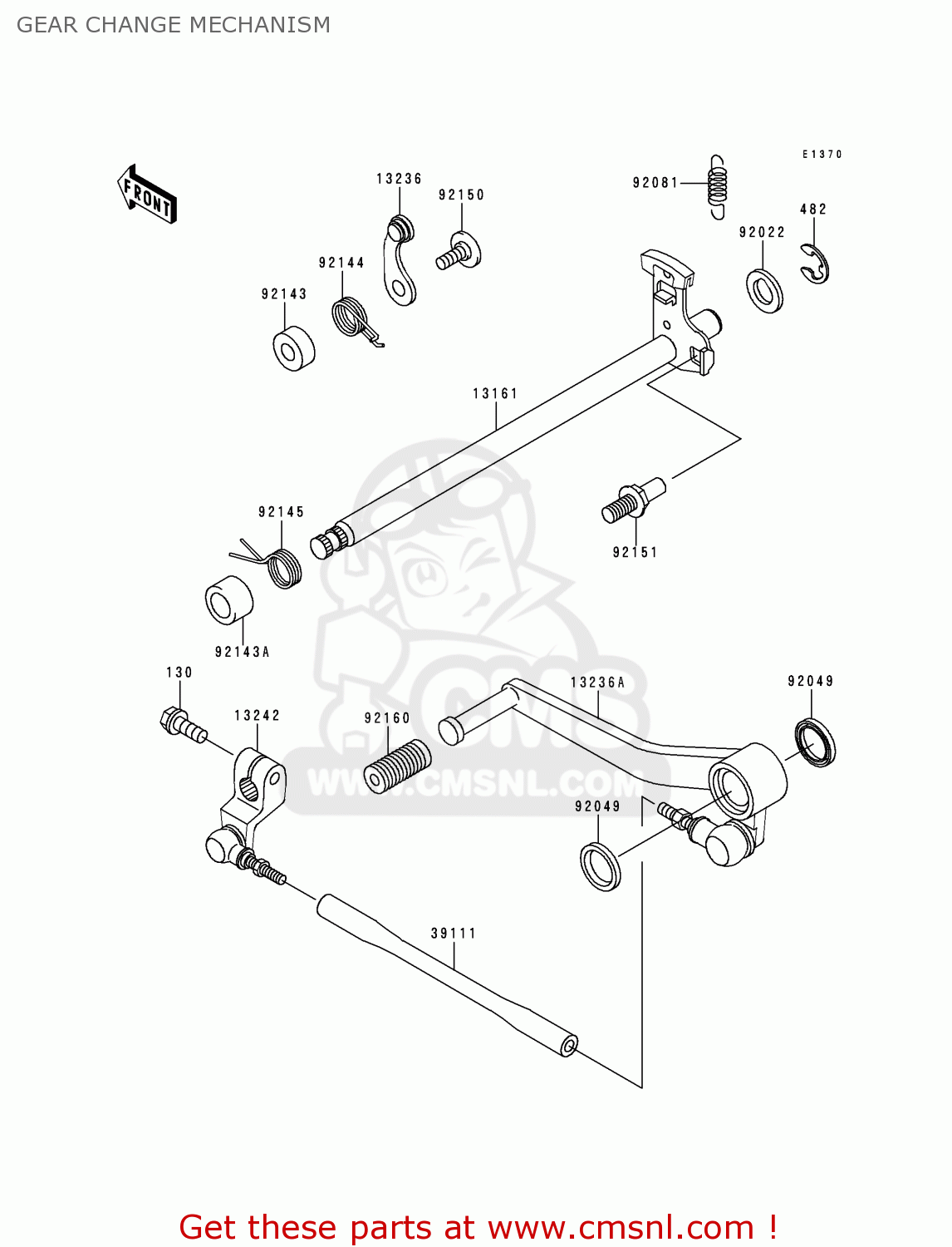 GEAR CHANGE MECHANISM ZX600J1P NINJA ZX6R 2000 EUROPE UK FR IS NR